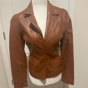 Leather blazer